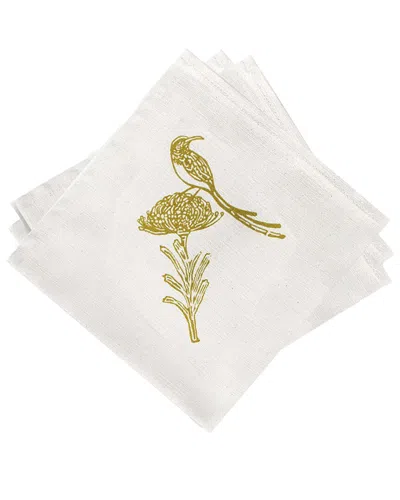 French Home Set Of 4 Sugarbird Napkins In Multi
