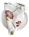 French Home Set Of 4 Tropical Garden Napkins In White