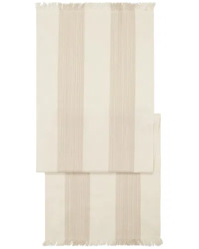 French Home Striped Table Runner In Brown