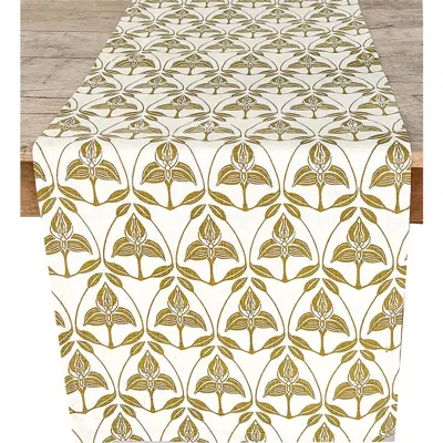 French Home Table Runner In Green