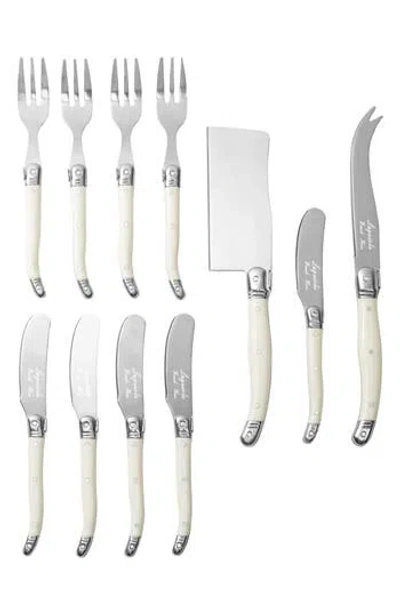 French Home Ultimate 11-piece Assorted Charcuterie Knife & Fork Set In Faux Ivory