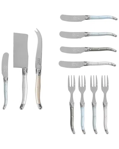French Home Ultimate 11pc Laguiole Charcuterie Set With Mother Of Pearl Handles