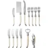 French Home Ultimate 13-piece Assorted Charcuterie Knife & Fork Set In Faux Ivory