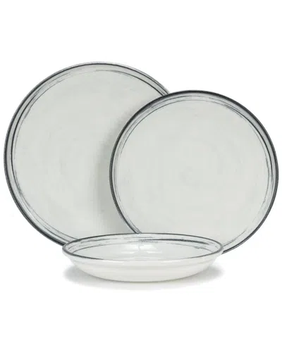 French Home Water's Edge Porcelain 12pc Dinnerware Set In White