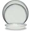 French Home Waters Edge 16-piece Dinnerware Set In Off-white And Navy