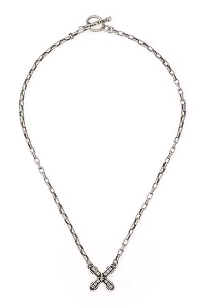 French Kande Renee Necklace - Loire Chain With Austrian Crystal French Kiss In Silver