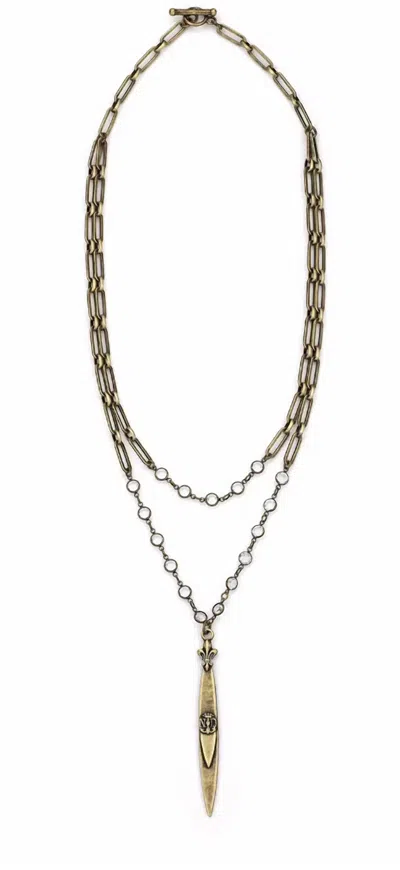 French Kande Women's Karine Necklace In Brass In Multi