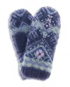 French Knot Ingrid Knit Mittens In Blue