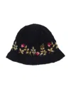 French Knot Meadow Bucket Hat In Black