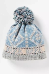 French Knot Novelty Nordic Knitted Wool Hat In Blue