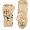 French Knot Tilly Hand Knit Convertible Mitten In Natural