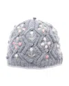 French Knot Tilly Wool Beanie In Gray