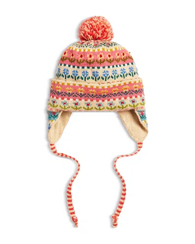 French Knot Tulip Pom-pom Wool Hat In Black