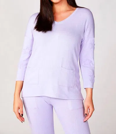 French Kyss 2 Pocket Top With Star In Lilac In Purple