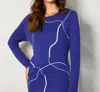 FRENCH KYSS ABSTRACT SCOOP TUNIC IN INDIGO