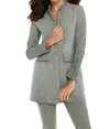 French Kyss Amaya Long Grommet Jacket In Olive In Multi