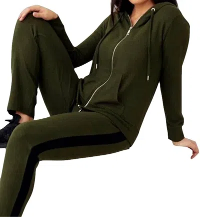 French Kyss Classic Hoodie In Sage In Multi