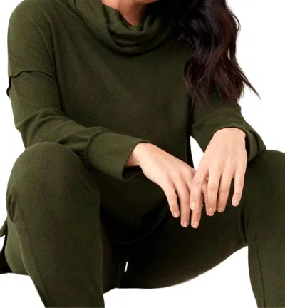 French Kyss Cowl Poncho In Sage In Multi