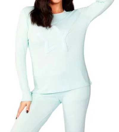 French Kyss Crew With Star In Mist In Grey