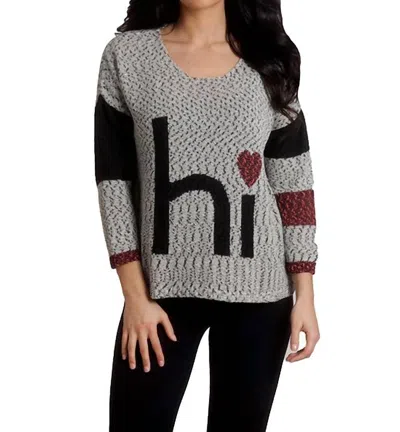 French Kyss Crochet "hi" Top In Frost Multi