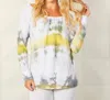 French Kyss Dip Dye Off The Shoulder Top In Sun In Multi