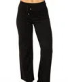 French Kyss Drawstring Knit Lounge Pant In Black In Black