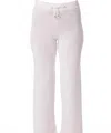 French Kyss Drawstring Knit Lounge Pant In White In White