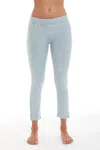 French Kyss High Rise Capri In Lightblue In Multi