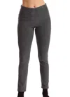French Kyss High Rise Jegging In Charcoal In Pink