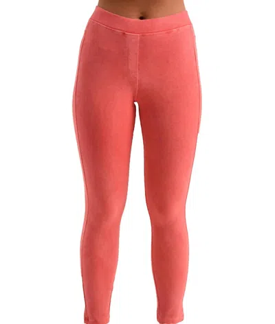 French Kyss High Rise Jegging In Coral In Pink