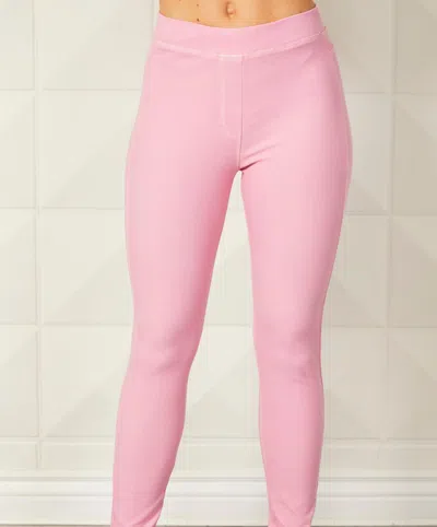 French Kyss High Waisted Jegging In Blush In Pink