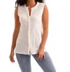 French Kyss Janet Sleeveless Tunic In White In White