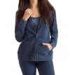 French Kyss Lauren Hooded Cardigan In Charcoal In Multi