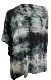 French Kyss Marble Wash Asymmetrical Poncho In Carbon In Grey