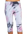 French Kyss Marble Wash Capri Pants In Peri In Pink