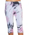 French Kyss Marble Wash Capri Pants In Peri In Multi