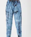 French Kyss Marble Wash Jogger In Denim In Multi