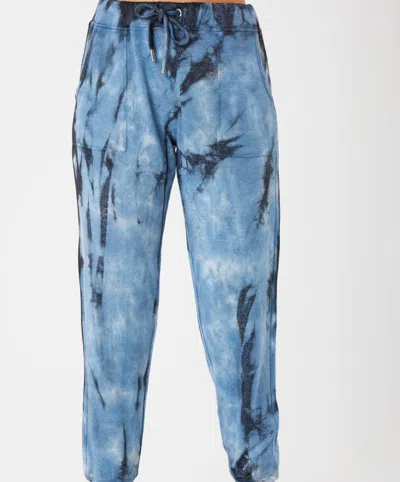 French Kyss Marble Wash Jogger In Denim In Multi