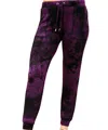 French Kyss Marble Wash Joggers In Grape In Multi