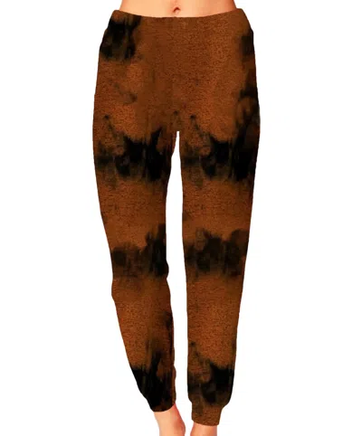 French Kyss Marble Wash Joggers In Spice In Brown