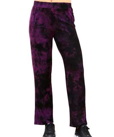 French Kyss Marble Wash Lounge Pant In Grape In Red