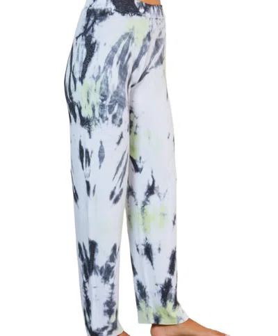 French Kyss Marble Wash Pants In Lime In White