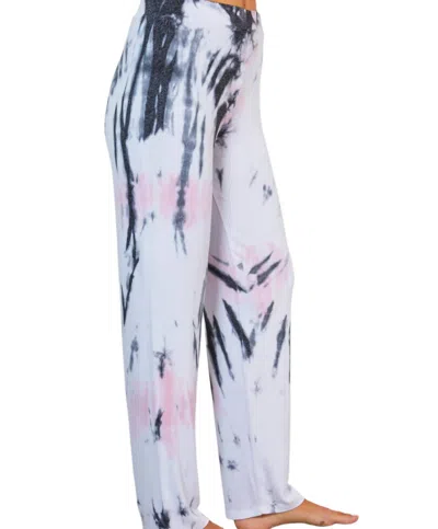 French Kyss Marble Wash Pants In Pink In White