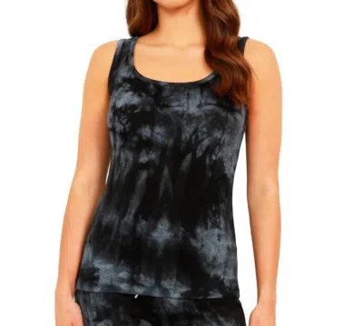 French Kyss Marble Wash Tank In Storm In Black