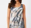 French Kyss Marble Wash Tank Top In Grey