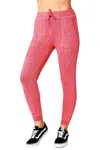French Kyss Melange Joggers In Coral In Pink