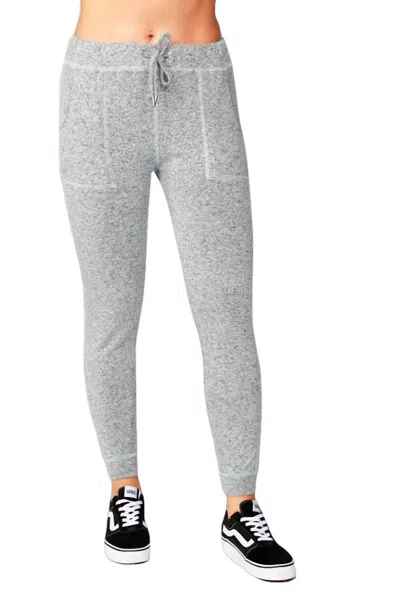 French Kyss Melange Joggers In Mist In Gray