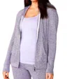 French Kyss Melange Zip Hoodie In Lilac In Blue