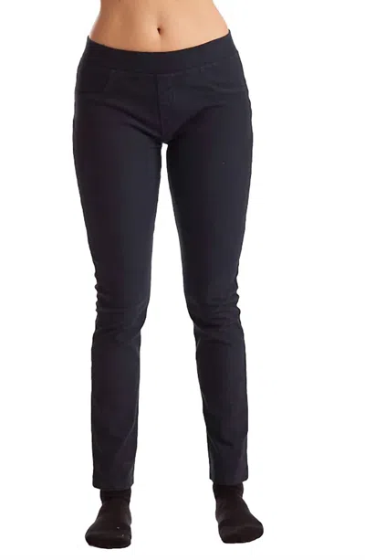 French Kyss Mid Rise Jegging In Charcoal In Pink
