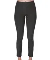 French Kyss Mid Rise Leggings In Olive In Black